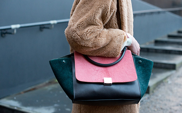 Celine - Authenticated Triomphe Handbag - Leather Multicolour For Woman, Never Worn