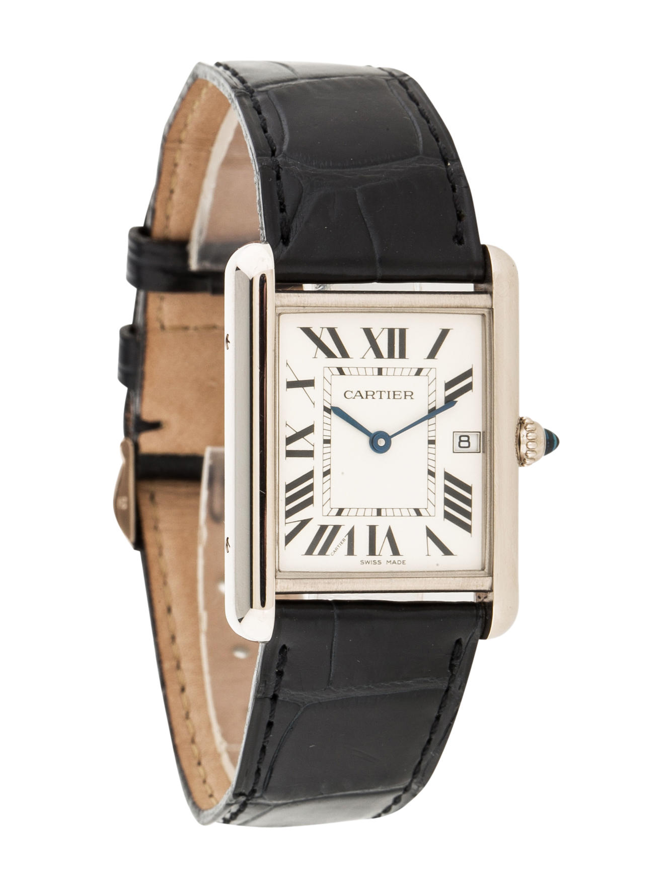 Cartier 18K White Gold Tank Watch