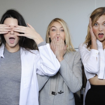 Supermodels Gigi Hadid, Kendall Jenner & Karlie Kloss
