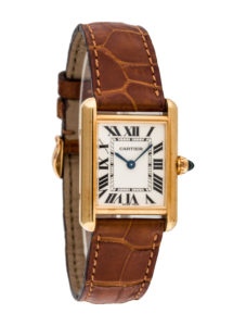 Classic Leather Cartier Watch