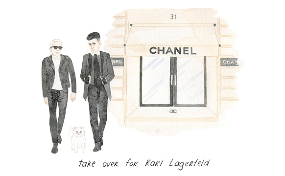 Hedi Slimane Karl Lagerfeld Chanel