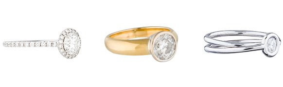Round diamond engagement rings