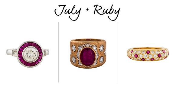 July Birthstone Ruby Jewelry