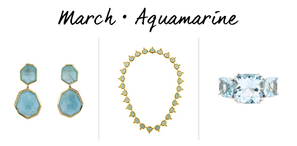 March Birthstone Aquamarine Jewelry