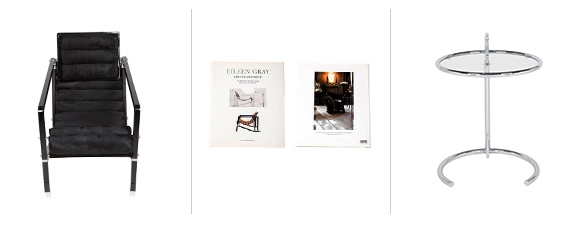 Eileen Gray Transat Chair | Chrome Side Table
