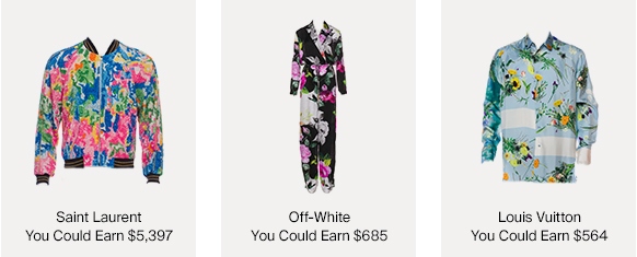 A Saint Laurent Jacket, Off-White Jumpsuit & Louis Vuitton Shirt & How Much You Could Earn For Them