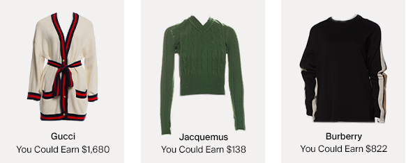Gucci, Jacquemus & Burberry Sweaters, How Much You Could Earn