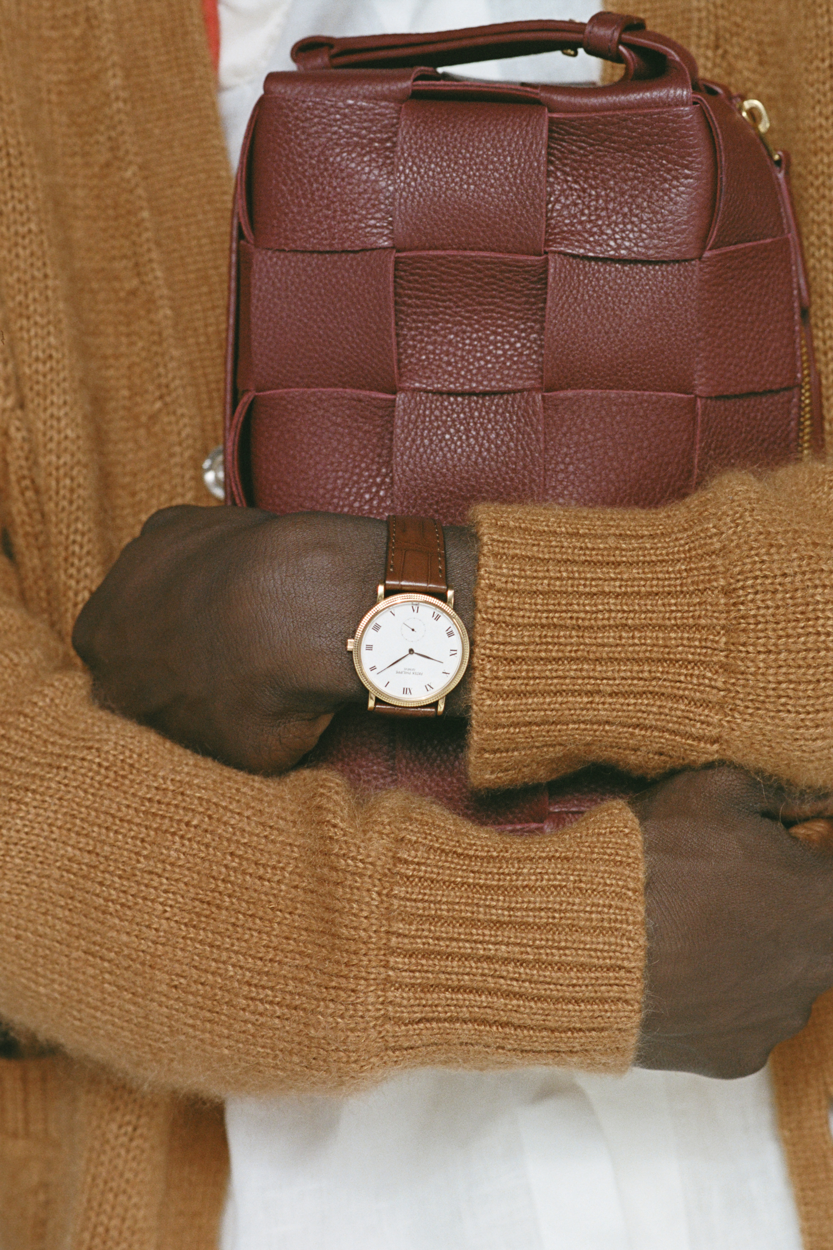 Pre-owned Patek Philippe Leather Weekend Bag In Brown